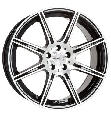 pneumatiky - 8.5x18 5x115 ET40 Ecanto E-142 schwarz black polished skladovac boxy Rfky / Alu brzdov dly moped velkoobchod s pneumatikami