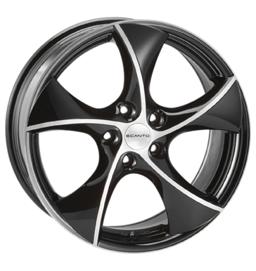 pneumatiky - 8x18 5x114.3 ET40 Ecanto E-106 schwarz black polished Polo tricka Rfky / Alu Prslusenstv a literatura peugeot disky