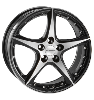 pneumatiky - 8x17 5x112 ET35 Ecanto E-111 schwarz black polished hardtops Rfky / Alu Rim luzka (nhradn dly) Barvy a Laky Hlinkov disky