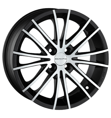 pneumatiky - 7x16 4x100 ET38 Ecanto E-116 schwarz schwarz poliert Chrome Parts Rfky / Alu prves Moped a mopedu dly trhovisko