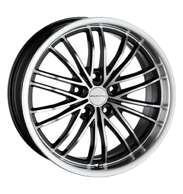 pneumatiky - 8.5x18 5x112 ET45 Ecanto E-117 schwarz schwarz poliert Offroad letn Rfky / Alu polomer Motocyklov zvody pneumatiky