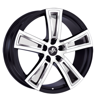 pneumatiky - 8x18 5x110 ET30 Fondmetal TECH6 schwarz schwarz matt mit Chromeinsätze tesnen Rfky / Alu ZENDER polomer pneus