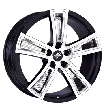 pneumatiky - 8x18 5x114.3 ET48 Fondmetal TECH6 schwarz schwarz matt mit Chromeinsätze GS-Wheels Rfky / Alu centrovn Binno Autodlna