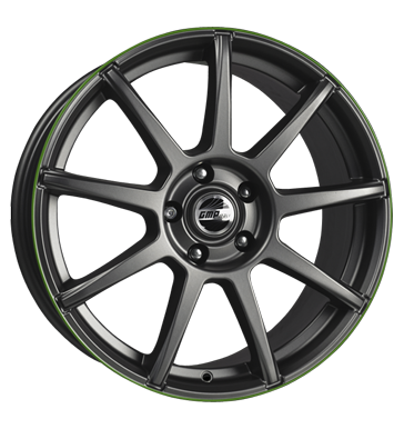 pneumatiky - 8.5x19 5x120 ET38 GMP D3 grau / anthrazit mattanthrazite Horn grün lackiert motocykl Cross Rfky / Alu nemrznouc smes Rucn merc prstroje + test disky