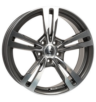 pneumatiky - 7.5x17 5x114.3 ET42 itWheels Anna grau / anthrazit anthrazit glänzend poliert Zcela specifick dly Rfky / Alu ventil auta Oldtimer pneu