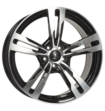 pneumatiky - 7.5x17 5x100 ET37 itWheels Anna schwarz schwarz glänzend poliert Brock Rfky / Alu csti tela Lackierwerkzeuge disky