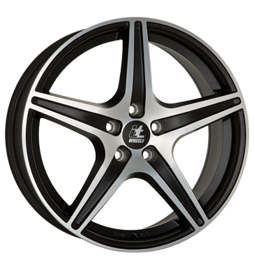 pneumatiky - 7x16 5x100 ET38 itWheels Gabriella schwarz matt black polished Tomason Rfky / Alu ANZIO Lehk nkladn vuz v lte disky