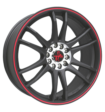 pneumatiky - 8x19 5x112 ET35 Keskin KT12 Racing schwarz mattschwarz rot randpoliert neprirazen kategorie produktu Rfky / Alu MB-Italia ocelov rfek Autodlna