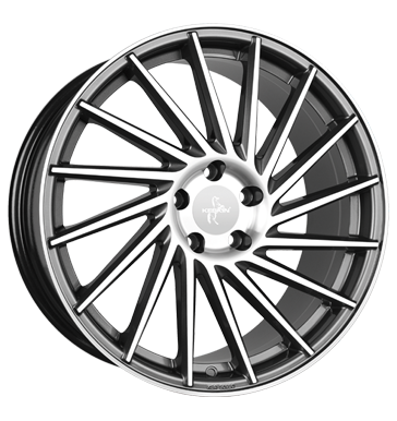 pneumatiky - 8.5x19 5x120 ET35 Keskin KT17 Hurricane silber palladium front polish Hartge Rfky / Alu motocykl Offroad lto od 17,5 