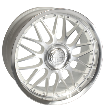 pneumatiky - 9.5x19 5x112 ET35 Keskin KT4 New Racer weiss weiY frontpoliert motocykl Cross Rfky / Alu Moped a mopedu dly PLATINUM disky