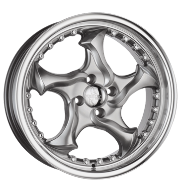 pneumatiky - 8x17 4x108 ET35 Keskin KT7 Crazy silber hyper poliert PLATINUM Rfky / Alu MILLE Truck lto od 17,5 