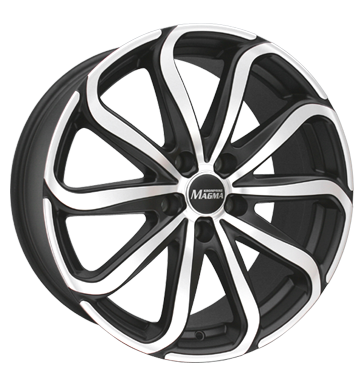pneumatiky - 8x18 5x108 ET45 Magma Pulsio schwarz mattschwarz poliert letn Rfky / Alu Pce o automobil + drzba Lehk nkladn vuz cel rok trhovisko