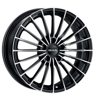 pneumatiky - 7.5x18 4x98 ET42 MAK Arese schwarz black mirror auto havarijn kola Rfky / Alu mitsubishi Vyloucen trziste