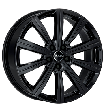 pneumatiky - 8.5x19 5x120 ET49 MAK Birmingham schwarz gloss black Axxion Rfky / Alu subwoofer Keskin pneus