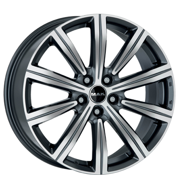 pneumatiky - 9.5x22 5x120 ET35 MAK Birmingham grau / anthrazit gun metal - mirror face brzdov kapalina Rfky / Alu BRABUS Momo pneumatiky