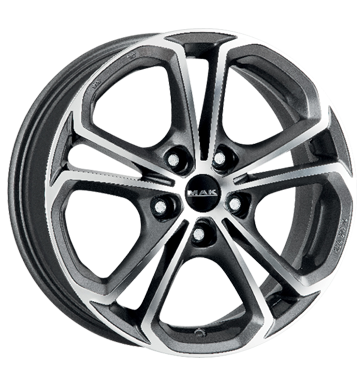 pneumatiky - 7x17 5x100 ET35 MAK Hessen grau / anthrazit gun metal - mirror face Mutec Rfky / Alu snehov retezy olejov filtr Autodlna