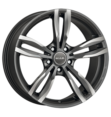 pneumatiky - 7x16 5x112 ET52 MAK Luft grau / anthrazit gun metal - mirror face Truck Winter od 17,5 