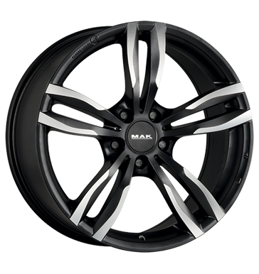 pneumatiky - 8x18 5x120 ET34 MAK Luft schwarz ice black ozdobnmi kryty Rfky / Alu ANZIO rfky pneu b2b