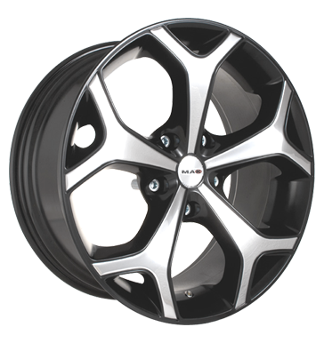 pneumatiky - 8x18 5x114.3 ET40 MAK Magnum grau / anthrazit graphite alu inserts Zimn pln kola Steel Rfky / Alu Offroad Wintergreen Rial disky