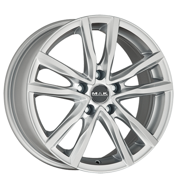 pneumatiky - 6.5x16 5x100 ET48 MAK Milano silber silver MB-DESIGN Rfky / Alu Zimn kompletn kola (ocel) Auto-Tuning + styling pneu b2b