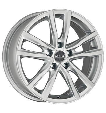 pneumatiky - 7.5x18 5x114.3 ET55 MAK Milano silber silver snehov retezy Rfky / Alu Truck cel rok kolobezka zvodn pneus