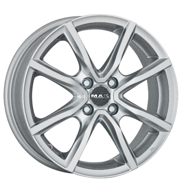 pneumatiky - 6.5x17 4x100 ET49 MAK Milano 4 silber silver Pestovn Car + zsoby jsou Rfky / Alu systm STIL AUTO pneumatiky