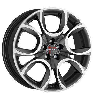 pneumatiky - 7x16 4x98 ET39 MAK Torino grau / anthrazit gun metal - mirror face Rfky / Alu Rfky / Alu Offroad Wintergreen Maxx Kola pneumatiky