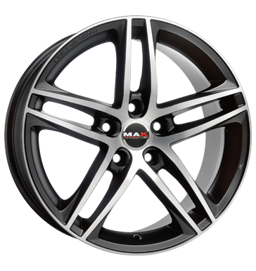 pneumatiky - 7x16 5x115 ET40 MAK Variante schwarz ice black kapaliny Rfky / Alu sportovn KOLA MIGLIA Autodlna