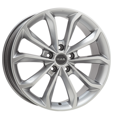 pneumatiky - 8x18 5x114.3 ET40 MAK Xenon silber hyper silver odevy Rfky / Alu Borbet nemrznouc smes pneu b2b