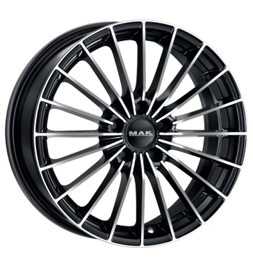 pneumatiky - 7x17 5x98 ET41 MAK Arese schwarz black mirror MILLE Rfky / Alu GMP Italia designov antny pneu b2b