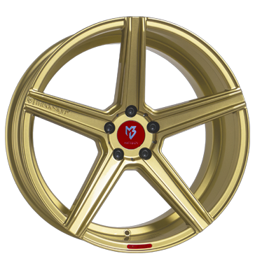 pneumatiky - 8.5x19 5x115 ET35 mbDESIGN KV1 gold gold glänzend Americk vozy Rfky / Alu Cepice a klobouky Opel disky