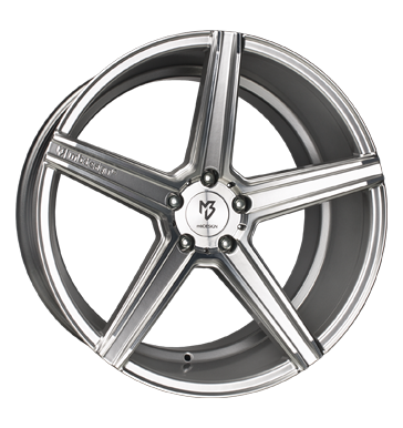 pneumatiky - 9.5x19 5x120 ET20 mbDESIGN KV1 DC silber Silber glänzend, Konturen poliert Letn Total kola ALU Rfky / Alu Konstrukcn lampy Svetla PONGRATZ Velkoobchod