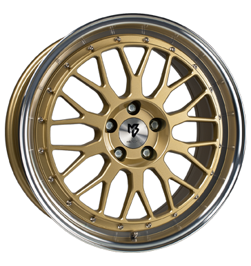 pneumatiky - 7x17 4x98 ET35 mbDESIGN LV1 gold Gold glänzend, AuYenbett poliert Cel rok vuz Rfky / Alu Offroad cel rok prves pneu b2b