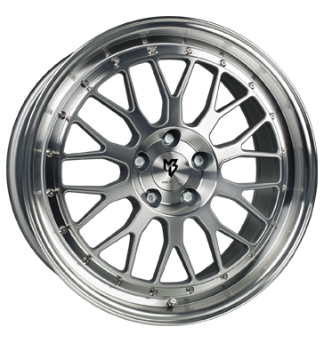 pneumatiky - 7x17 5x114.3 ET45 mbDESIGN LV1 silber Silber glänzend, Front u. AuYenbett pol. motec Rfky / Alu Auto-Tuning + styling zpad Predaj pneumatk