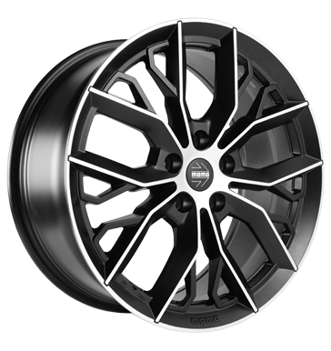 pneumatiky - 7x16 5x100 ET42 Momo Massimo schwarz matt black polished csti tela Rfky / Alu Kondenztory + Equalizer Alcar pneus