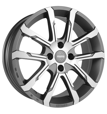 pneumatiky - 7x17 4x108 ET18 Momo Quantum EVO grau / anthrazit matt anthracite polished rukavice Rfky / Alu Hamann Proline Kola Velkoobchod