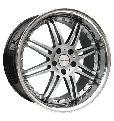 pneumatiky - 8.5x20 5x120 ET35 Motec Antares Evo silber high gloss silver steel lip Motocykl Navigace a cestovn Rfky / Alu F-replika Motocyklov zvody b2b pneu