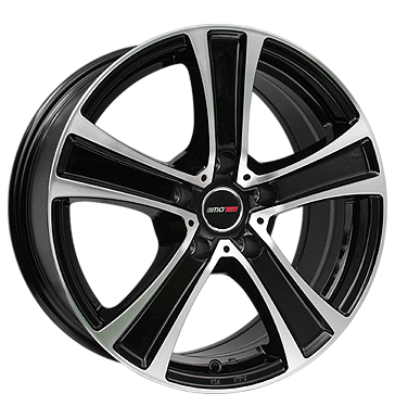 pneumatiky - 6.5x15 5x108 ET45 Motec Cool schwarz schwarz poliert pneumatick nrad Rfky / Alu nhradn dly auto trailer Offroad Zimn 17.5 