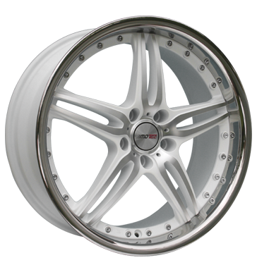 pneumatiky - 8.5x18 5x112 ET30 Motec Pantera weiss weiY matt pol. Edelstahlb. vstrazn trojhelnky Rfky / Alu motocykl ventil BAY Kola pneu