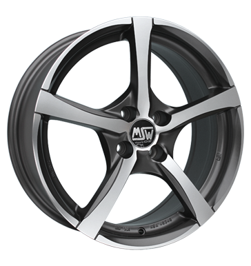 pneumatiky - 7x17 4x108 ET25 MSW 23 grau / anthrazit gun metal poliert Diablo Rfky / Alu Auto-Tuning + styling G-KOLO disky