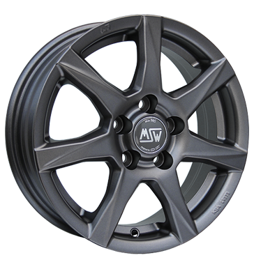 pneumatiky - 6x15 4x100 ET42 MSW 77 grau / anthrazit matt dark grey denn Rfky / Alu samolepc zvaz Offroad Mud Terrain trhovisko