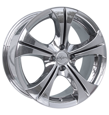 pneumatiky - 7.5x17 4x100 ET38 Oxigin 01 chrom chrom RC design Rfky / Alu zvedk STIL AUTO pneumatiky