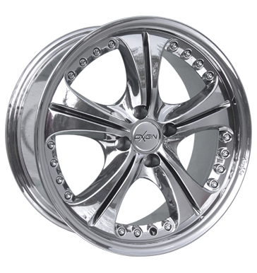 pneumatiky - 7.5x17 4x100 ET38 Oxigin 02 chrom chrom pneumatika Rfky / Alu Proline Kola CARMANI Hlinkov disky