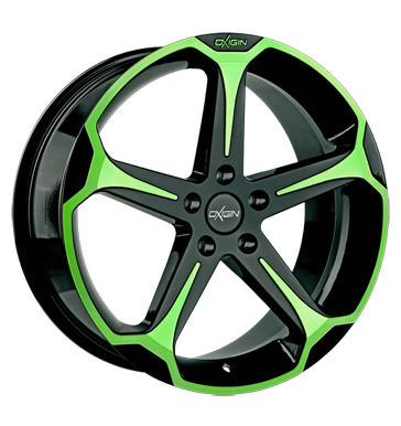 pneumatiky - 8x18 5x114.3 ET42 Oxigin 13 Panther grün neon green polish Zimn kompletn kola (ocel) Rfky / Alu sapont Americk vozy Predaj pneumatk