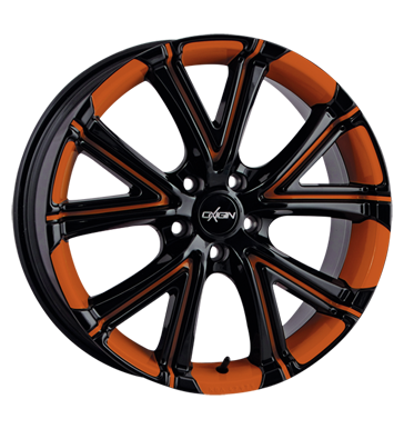 pneumatiky - 8x19 5x108 ET45 Oxigin 15 Vtwo orange foil orange Felgenbett u. Speichen zrcadlo design Rfky / Alu Csti Quad Standardn In-autodoplnky trziste