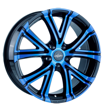 pneumatiky - 8x18 4x100 ET38 Oxigin 15 Vtwo blau light blue polish myt oken Rfky / Alu Pridat Felgenschloss hasic prstroj b2b pneu