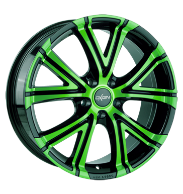 pneumatiky - 7.5x17 5x114.3 ET48 Oxigin 15 Vtwo grün neon green polish Shaper Rfky / Alu bocn parapet Pce o automobil + drzba velkoobchod s pneumatikami