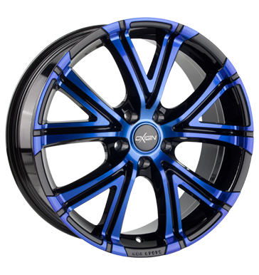 pneumatiky - 7.5x17 5x114.3 ET35 Oxigin 15 Vtwo blau blue polish koncovky Rfky / Alu kolobezka Autordio Rarity pneu b2b