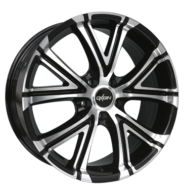 pneumatiky - 7.5x17 5x114.3 ET48 Oxigin 15 Vtwo schwarz black full polish nepromokav odev Rfky / Alu AZEV auta v zime Hlinkov disky