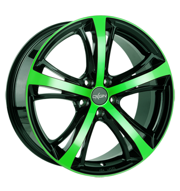 pneumatiky - 7.5x17 5x114.3 ET48 Oxigin 16 Sparrow grün neon green polish Slevy Rfky / Alu PKW lto Lehk nkladn auto lto od 17,5 